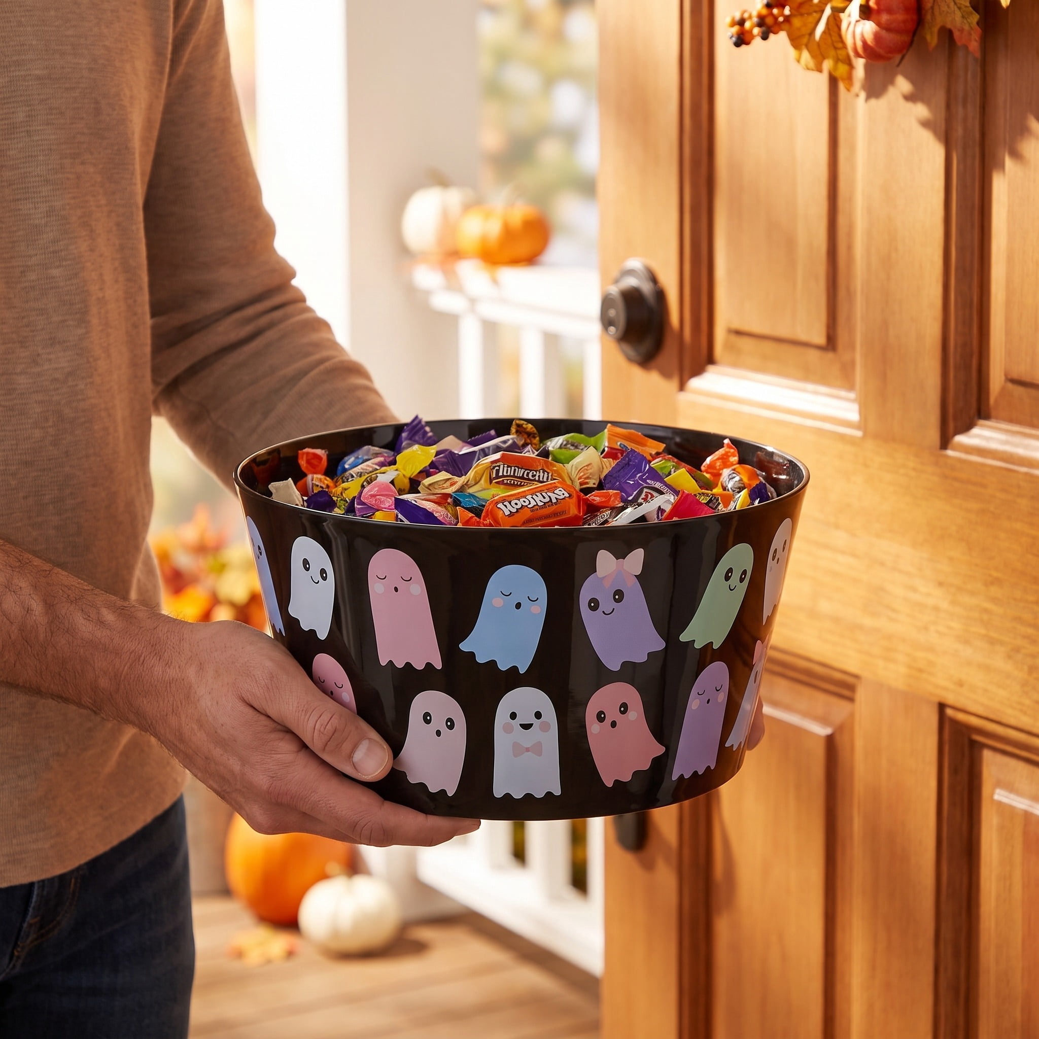 Plastic Ghosts Serving Bowl, Multicolor, 11.1", Halloween by Way To Celebrate