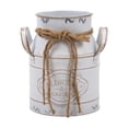 thumbnail image 1 of Jarrón de leche, maceta de hierro para flores artificiales, cubo desgastado para baño, 1 of 8
