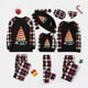 thumbnail image 1 of Pijamas familiares navideños a juego, conjuntos de pijamas de manga larga, árbol de Julio, negro, 1 of 4