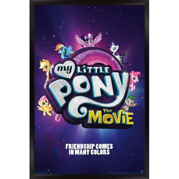Hasbro My Little Pony Movie - One Sheet Wall Poster, 14.725" x 22.375", Framed