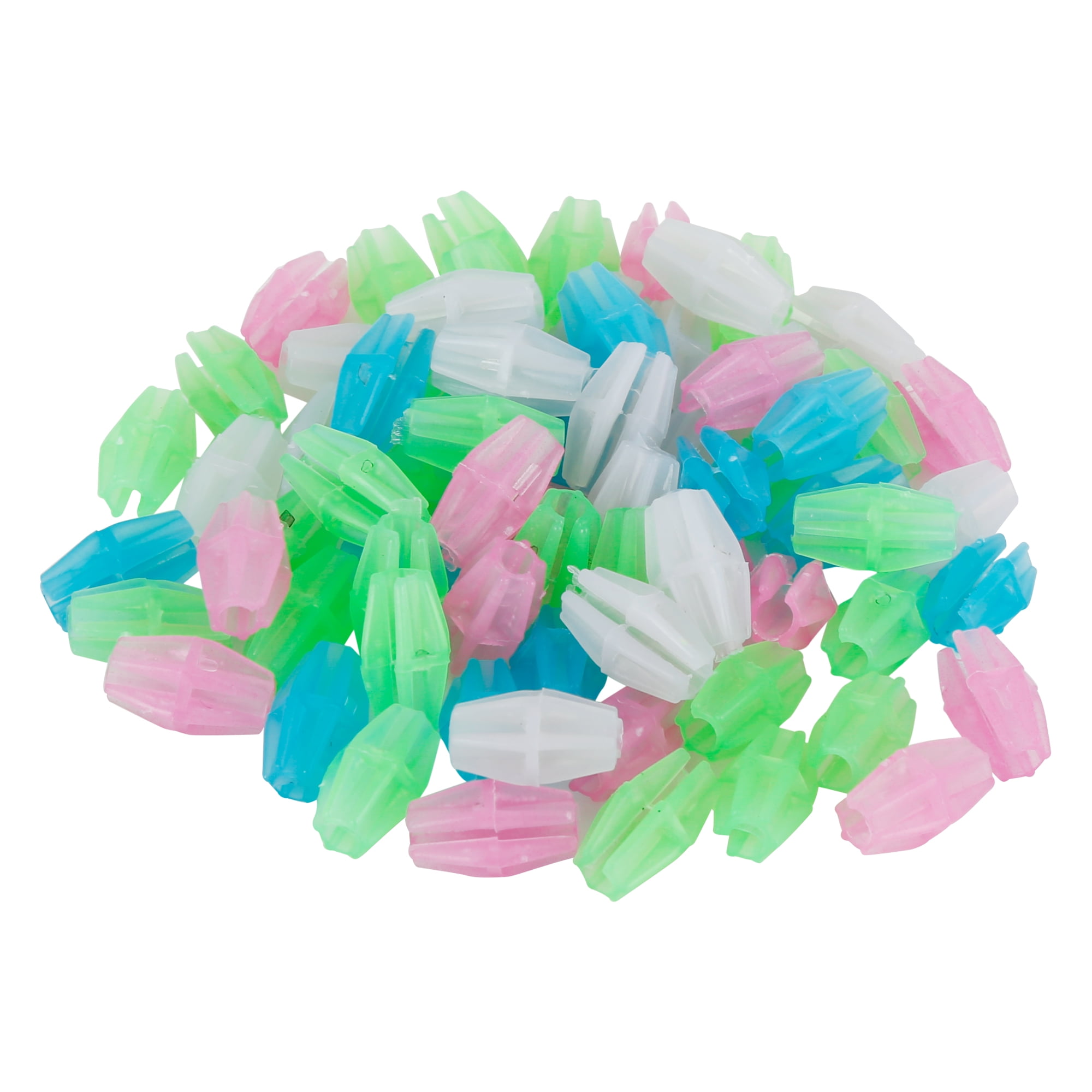 70pcs Bike Bicycle Wheel Spoke Bead Decoration Luminous Plastic Wheel Bead Clip Multicolor