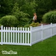 thumbnail image 3 of 3ft H x 6ft W (1 Panel + 1 Post) No Dig WamBam Newport Fence Kit, White Vinyl Picket Fence, Easy Install Outdoor Fence for Backyard or Patio, DIY Decorative Fencing, ZP19002, 3 of 8