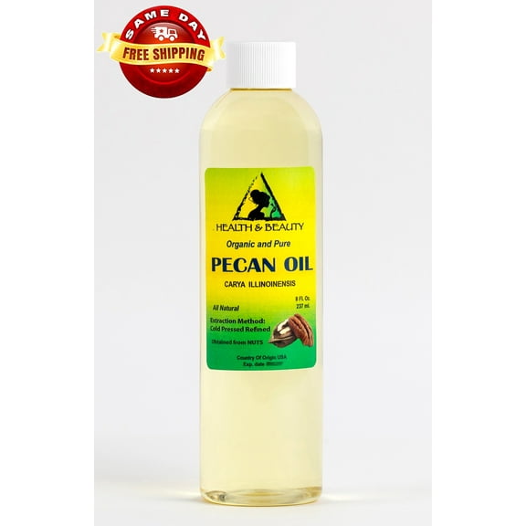 PECAN OIL REFINED ORGANIC CARRIER COLD PRESSED PREMIUM FRESH 100% PURE 8 OZ