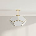 thumbnail image 4 of Latham Collection 18 in. Three-Light Vintage Brass Contemporary Flush Mount, 4 of 5