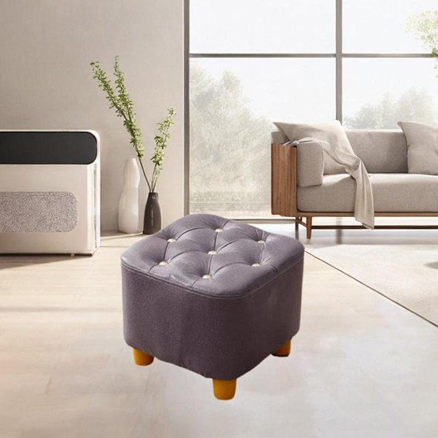 Small Footstool Anti Slip Decorative Ottoman Stool for Bedroom Doorway Couch