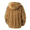 thumbnail image 6 of Txeol Mens Fluffy Fuzzy Jacket,Plush Fleece Casual Winter Fall Hooded Coats Zip Up Thick Warm Outdoor Jackets with Pockets,Brown,XL, 6 of 6