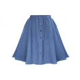 thumbnail image 1 of Jupe Midi Plissée Taille Haute Décontractée pour Femmes avec Poche, 1 of 5
