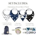 thumbnail image 3 of Dodo Babies Baby Bandana Drool Bib Set - 4pc Infant Bibs with 2 Pacifier Clips, Binky Case, Gift-Ready Bag - Soft Absorbent Cotton with Polyester Back - Adjustable Buttons to Fit 3-24 -Month Old Boys, 3 of 6