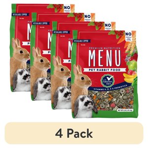 Vitakraft Menu Premium Rabbit Food, 4-Pack 4 lb