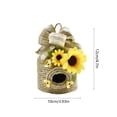 thumbnail image 3 of Adorno de Pascua con girasol - Decoración de panal de cuerda tejida para árbol, pared o centro de mesa, 3 of 6
