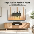 thumbnail image 2 of MountLiving Full Motion Single Stud TV Wall Mount for 26-65 inch TVs, Corner Articulating TV Mount Bracket with Swivel & Tilt, Max VESA 400x400mm, Holds up to 80 lbs, 2 of 6