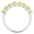 thumbnail image 5 of 1.75 ctw Wedding Band for Women - 14K White Gold Simulated Yellow Diamond Stackable Eternity Ring, 5 of 6