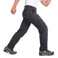 thumbnail image 2 of Hiauspor Mens Cargo Hiking Pants Convertible Zip Off Elastic Waist with Pockets Grey M, 2 of 6