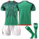 thumbnail image 1 of S (160-170 CM) México Home Jersey Copa del mundo 2022/23 Equipo de México Jersey Camiseta de fútbol Camiseta Pantalones cortos Kits Fútbol Conjuntos de 3 piezas para niños adultos esquí esquí Gafas de esquí, 1 of 3