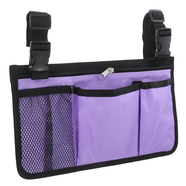 unbranded Bolsa Lateral Para De De Tela Oxford Color Violeta Y Duradera