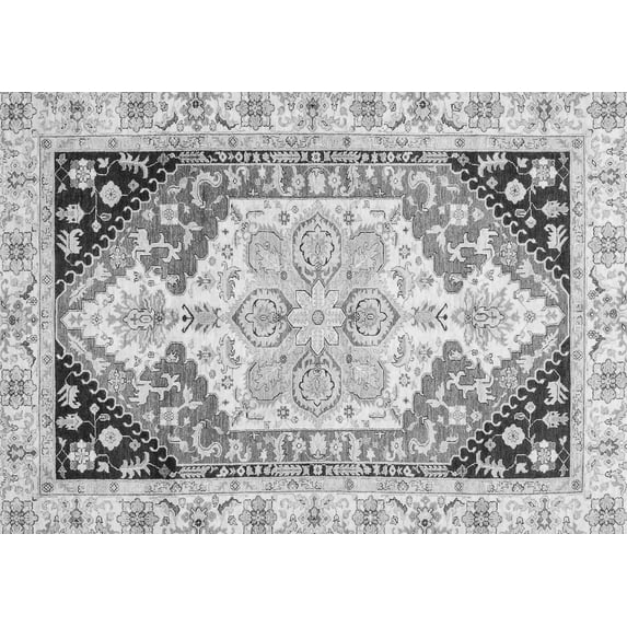 Ahgly Company Indoor Rectangle Abstract Gray Modern Area Rugs, 3' x 5'
