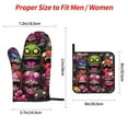 thumbnail image 2 of Fotbe Monstrous Cartoon Characters for 4Pcs Oven Mitts and Pot Holders, 500℉ Heat Resistant Oven Mitts , Non-Slip Silicone Surface Safe for Baking, Cooking, BBQ, 2 of 6