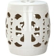 thumbnail image 2 of Safavieh Blossom Solid Indoor/Outdoor Garden Patio Stool, Cream, 2 of 4