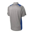 thumbnail image 6 of Sport-Tek ST665 Mens Heather Colorblock Contender Polo T-Shirt, Vintage Heather & True Royal - 3XL, 6 of 6