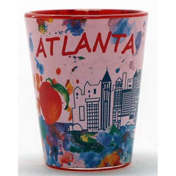Atlanta Georgia Ceramic Light Water Color Shot Glass