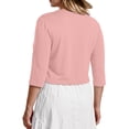 thumbnail image 6 of Gleelist Plus Size Cropped Cardigan Bolero Shrug For Dresses 3/4 sleeve Oversized Lightweight Cardigan Sweaters For Women XL-5XL, 6 of 6