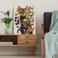 thumbnail image 5 of Bengal Cat Floral Canvas Print Den Kitchen Home Wall Art Decor, 5 of 8