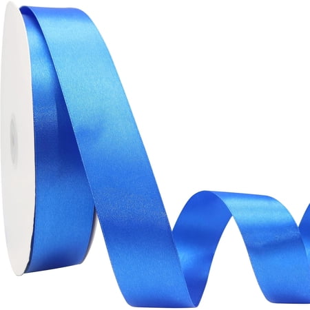 7/8 inch Wide 100 Yards Double Face Royal Blue Satin Ribbon Royal Blue Fabric Ribbon for Gift Wrapping Very Suitable for Weddings Decoration Arts Craft Sewing Hair Bow Invitation