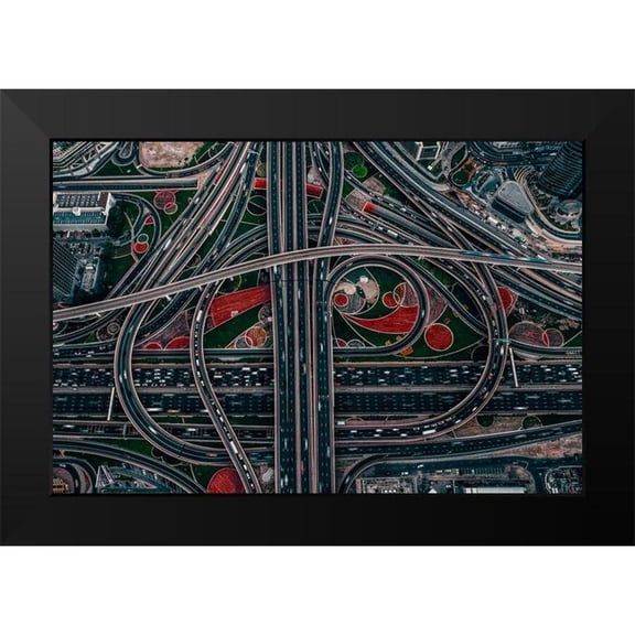 Chiriaco, Carmine 24x17 Black Modern Framed Museum Art Print Titled - urban labyrinth