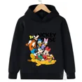 thumbnail image 3 of Sudadera con estampado de dibujos animados de Donald Duck Mickey, sudadera con capucha de moda para uso diario para niños, ropa deportiva para primavera y otoño para niños y niñas, abrigo tipo pulóver, 3 of 5
