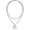 Layered Heart White-Gold, variant on Gold Chunky Chain Necklace for Women Puffy Heart Pendant Necklace White Gold Thick Chunky Chain Link Necklaces Heart Coin Choker Necklace