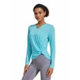 thumbnail image 4 of Pinspark Hiking Tops for Women Long Sleeve Worktout Shirt Athletic Casual Yoga Tee Shirt Breathable Top, 4 of 8