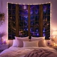 thumbnail image 2 of Fantastical Moonlit Forest With Viewed Through Paneled, Mystical Fantasy for Space Lovers, Wall Decor, Thanksgiving Hostess Gift, Tapestry Wall Hanging for Dorm and Living Room, 2 of 7