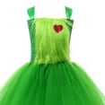 thumbnail image 5 of Afdoent Girls Fashion Dresses Toddler Christmas Girls Dress Green Tutu Mesh Dress With Headwear Leg Warmer 3Pcs Sets Performance Party 6-7 Years, 5 of 6