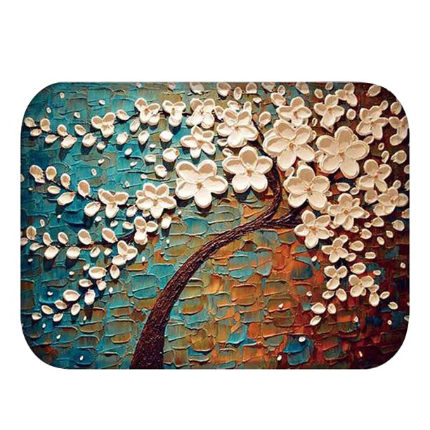 Pintura al óleo Árbol Coral Terciopelo Estera Puerta de la cocina Entrada Alfombras antideslizantes Baño Alfombras de sala de estar Advancent JJ20220-05