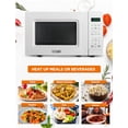 thumbnail image 2 of COMMERCIAL CHEF Microondas de 0.7 pies cúbicos con 10 niveles de potencia, microondas de 700 W con pantalla digital, microondas de encimera con cerradura de puerta de seguridad para niños, programable, 2 of 5