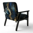 thumbnail image 5 of Designart "Modern Fluid Gold And Blue Ii" Upholstered Modern & Contemporary Accent Chair and Marble Abstract Arm Chair - Multiple Color & Pattern, 5 of 7