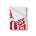 thumbnail image 2 of 60th Birthday Soft Flannel Fleece Throw Blanket, Abstract Grunge Style Happy 60 Party Theme Retro Stamp Slogan Print, Cozy Plush for Indoor and Outdoor Use, 60" x 80", White Red, by Ambesonne, 2 of 6