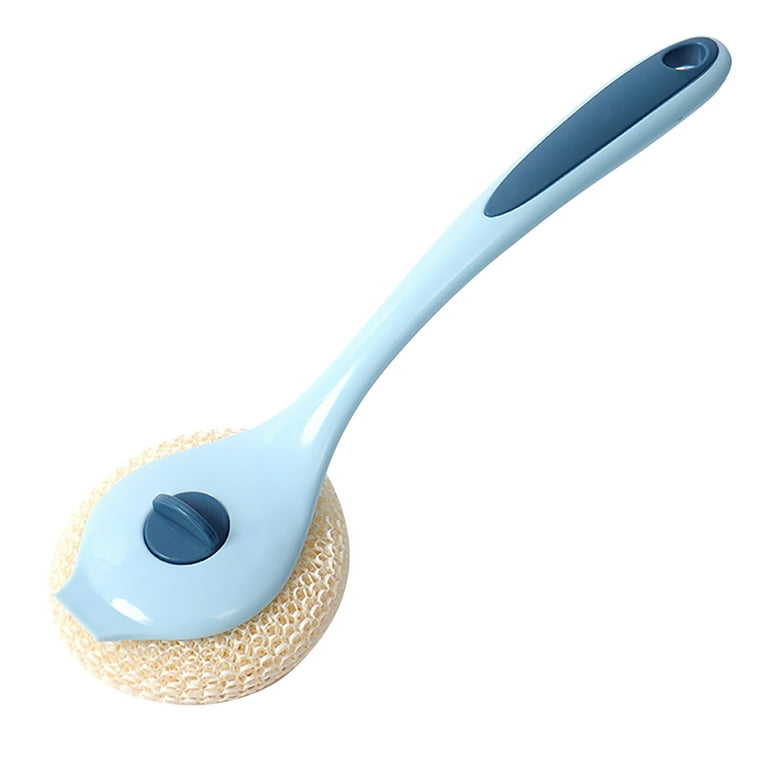 NEGJ Kitchen Nano Long-handled Cleaning Brush With Scraper,Scrub