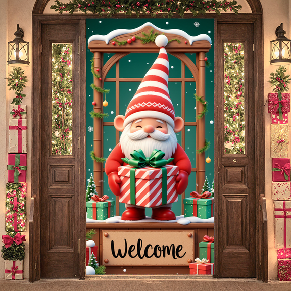Festive Design Christmas Banner Holiday Decoration Snowman Scene Winter Holiday Ornaments for Home Party Decoration Family Event Seasonal Celebration