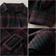 thumbnail image 6 of Plaid Maxi Dress for Women Casual Long Sleeve Crew Neck Long Dresses Flowy Boho Beach Vacation Sundress Coffee L, 6 of 7