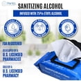thumbnail image 2 of PentaCleanse Advanced 75% Alcohol Hand Wipes - Sanitizing, Cleaning, Pharmacist Developed, Moisture Seal Package, Size 6 x 8 Inch (15.2 x 20.3 cm), 4 Pack (240 Wipes Total), 2 of 12