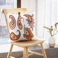 thumbnail image 5 of LALILO Throw Pillow Covers Paisley Red And Yellow White Paisley Cushion Cover 18" x 18", 2 Pack, 5 of 6