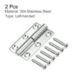 thumbnail image 3 of Bisagra Desmontable Uxcell, 2.5" Bisagras de Bandera Deslizantes de Acero Inoxidable 304 Izquierda, Paquete de 2, 3 of 6