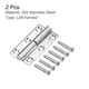 thumbnail image 3 of Bisagra Desmontable Uxcell, 2.5" Bisagras de Bandera Deslizantes de Acero Inoxidable 304 Izquierda, Paquete de 2, 3 of 6