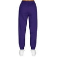 thumbnail image 4 of BRDFRL Womens Sweatpants with Pockets Cotton Solid Color Drawstring Women's Pants with Pockets Sweat Pants Trousers Purple L, 4 of 7