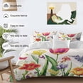 thumbnail image 3 of 3 Piece Spring Floral Duvet Cover Set Queen Size,Microfiber Comforter/Quilt Cover with Corner Ties and 2 Pillowcases,Rustic Tulip Butterfly Botanical Summer All Season Bedding with Zipper Closure, 3 of 8