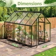 thumbnail image 6 of NETAJE 6'x9' Polycarbonate Greenhouse, Large Aluminum Walk-in Green House for Backyard, 6 of 7