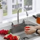 thumbnail image 2 of Mezcladora para Fregadero, llaves para fregadero de cocina, grifos para fregadero de cocina, mezcladora para lavabo de baño, Grifo de Cuerpo Principal de Latón, Acabado Níquel Satinado, 2 of 7