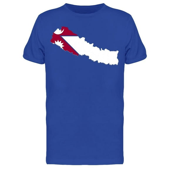 Map Of Nepal T-Shirt Men -Image by Shutterstock, Male Medium