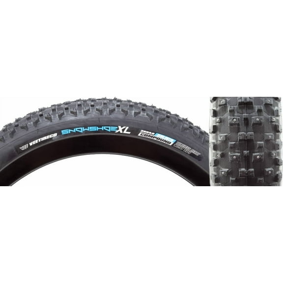 Vee Tire Snowshoe XL Studded 26x4.8" Fat Bike Tire Folding Black Silica 240 Stud